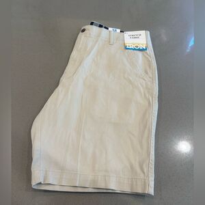 Brand New With Tag! Iron Co. Men's Stretch Twill Shorts Beige/Dune Color Size 38